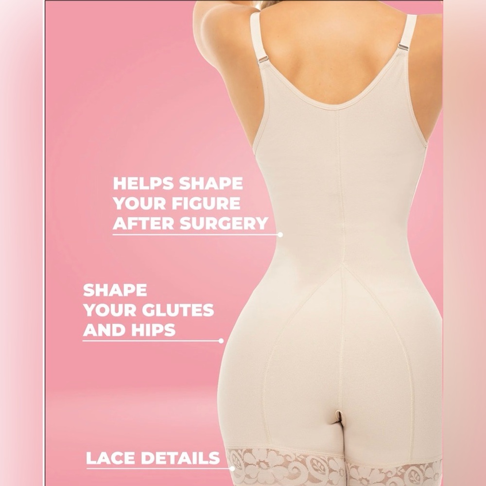 Ann Michell 1041 Titi High Compression Knee Length Shapewear Beige Size L - NWT - Picture 7 of 10